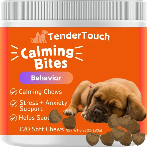 120 Chews - TenderTouch Calming Help Natural Dog Anxiety for Everyday Stress