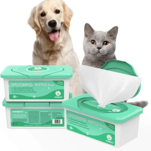 Pet Wipes for Dogs & Cats, Extra Moist & Thick