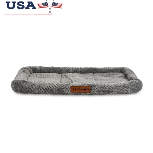 Dog Crate Mat Plush Foam Padded Support Washable