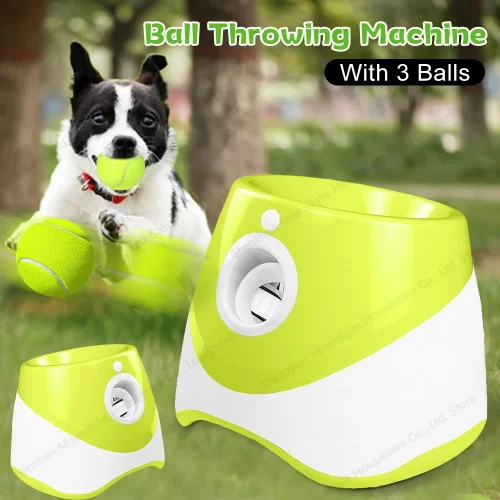 Automatic Dog Ball Thrower Launcher With 3 Balls